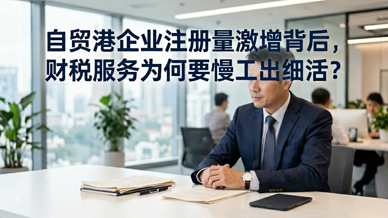 自贸港企业注册量激增背后，财税服务为何要慢工出细活